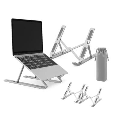 Imagem de Suporte para Notebook 14" a 17,3" Linha Premium Dobrável Ajustável em 6 Ângulos com Estojo para Armazenagem (1)