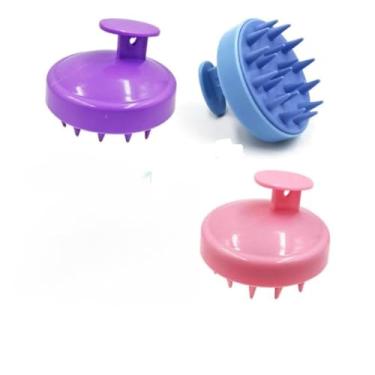 Imagem de Massageador De Couro Cabeludo Shampoo Escova De Silicone Macio Lavar Cabelo Capilar Espuma(2)
