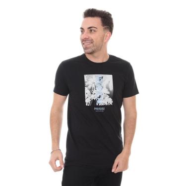 Imagem de Camiseta Calvin Klein Masculina Tropical Block Preta-Masculino