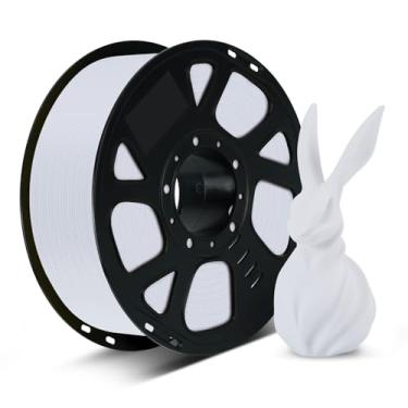 Imagem de Kingroon Filamento de impressora 3D PLA, precisão dimensional +/- 0,02 mm, carretel de 1 kg (1 kg), 1,75 mm, branco