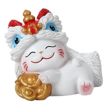 Imagem de Bothyi Miniatura de Gato da Sorte, Ornamento de Mesa, Coleção Criativa, Pequena Estátua para Centro de Mesa, Decoração de Escritório e Casa, Style D