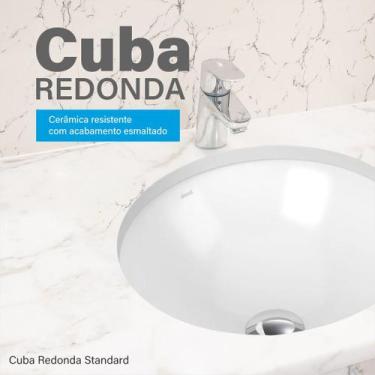 Imagem de Cuba Cerâmica De Embutir Redonda Docol 140x390mm