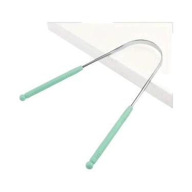 Imagem de Raspador De Língua Em Aço Inoxidável Em Forma De U, Limpador Dental Pa