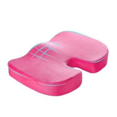 Imagem de ZNDAW Almofada de assento de carro, almofada de espuma viscoelástica para alívio da dor no cóccix e ciática, almofada ergonômica de assento confortável para cadeira de rodas de carro, escritório