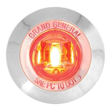 Imagem de GG Grand General 75273 2,54 cm de função dupla mini luz LED grande angular com moldura de plástico cromado para caminhões, trailers, ATVs, UTVs, RVs, vermelho/transparente