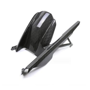Imagem de 1 peça guarda-lamas traseiro de motocicleta de fibra de carbono real compatível com BMW M1000 R M1000 RR S1000 R S1000 RR 2019-2025 guarda de corrente carenagem(Diamond weave glossy)