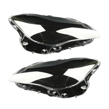Imagem de Compatível Com Maserati Quattroporte 2018 2019 2020 Faróis Dianteiros Do Carro Lente Capa Lâmpada Escudo Farol De Vidro Habitação Abajur Transparente(Left and Right 2 Pcs)