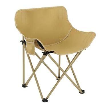Imagem de Cadeira de viagem para mochila, cadeira de acampamento dobrável portátil, pátio de jardim, cadeira dobrável de arco pequeno, uso ao ar livre em várias cenas (Kaki)