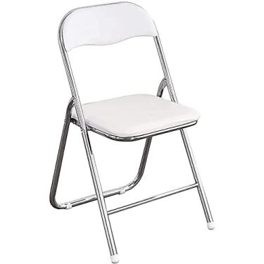 Imagem de SGeneE Cadeira dobrável, portátil, escritório, conferência, cadeira simples, para computador, cadeira de jantar, banco, encosto