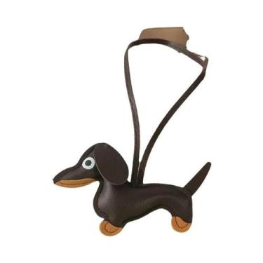 Imagem de Chaveiro De Cachorrinho Fofo, Acessório Clássico De Moda Em Couro PU, 