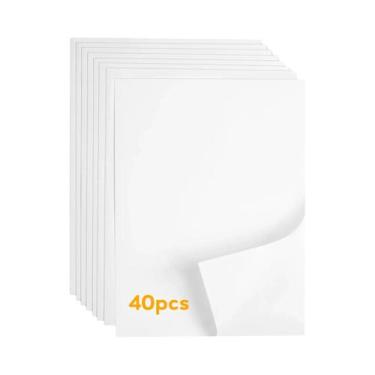 Imagem de Papel Adesivo Vinílico Fosco A4 Para Impressora Jato De Tinta, 10, 20,