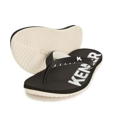 Imagem de Sandália Chinelo Kenner Red Masculino Original, Preto, Branco, 37