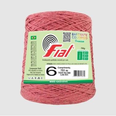 Imagem de Kit 6 Barbantes Fial Nº6 700 Gramas, 73 Goiaba