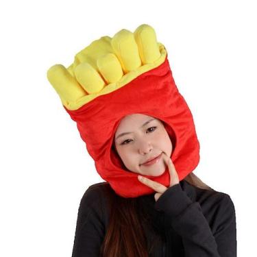 Imagem de Chapéu, batata frita, engraçada, com tema de comida, chapéu de cosplay