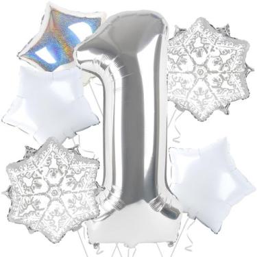 Imagem de Decorações de festa Dripykiaa Winter Onederland 1º aniversário