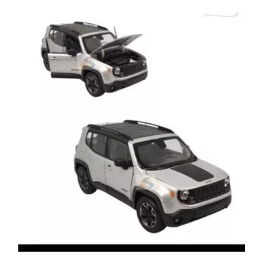 Imagem de Carrinho Jeep Renegade Trailhaw Cinza 1:24 - Ferro - Welly, Cinza