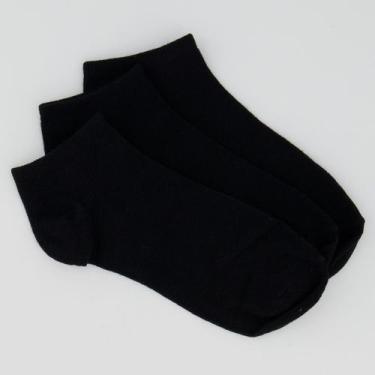 Imagem de Kit Meia Selene Sapatilha 3 Pares Preta, 34-39