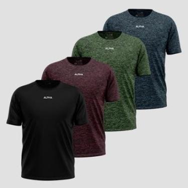 Imagem de Kit 4 Camisetas Dry Alpha Co Masculina-Masculino
