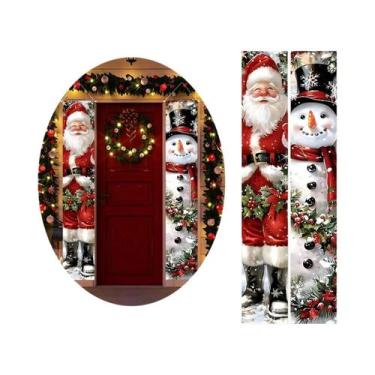 Imagem de Banner De Porta Feliz Natal Decoração Para Casa 2025 Navidad Kerst Nat