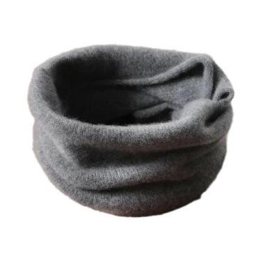 Imagem de Cachecol Feminino De Lã Pura Macio E Quente, Gola Falsa De Cashmere, A