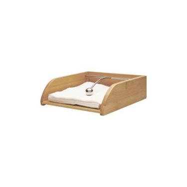 Imagem de Porta guardanapos sense em bambu com peso metálico 19cm - Martiplast -