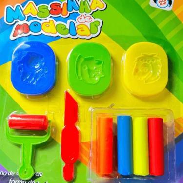 Imagem de Brinquedo Massinha para modelar com Moldes 9 Peças PI3234 - PICA PAU