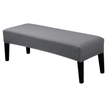 Imagem de Capa de bancada de jantar SearChi Stretch Lavável Cinza Escuro