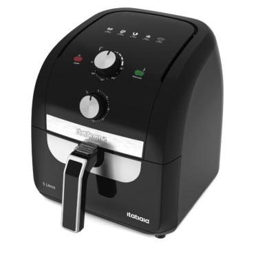 Imagem de Fritadeira Air Fryer sem Óleo Itatiaia Fritadeira Air Fryer 5L 1900W com Timer e Temperatura Ajustável 110V