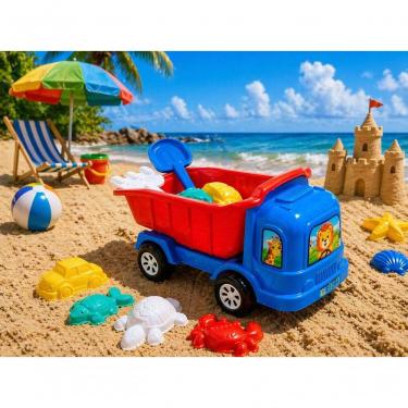 Imagem de Kit Caminhão Infantil de Areia 6 Peças com Caçamba Funcional e Acessórios Rei do Balde