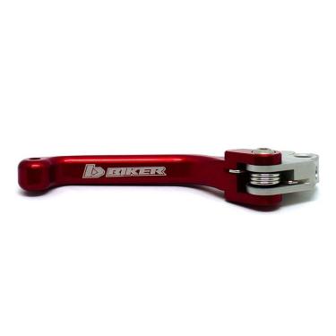 Imagem de Kit Manetes Retrateis para Guidão CRF 230 e CRF 250F Vermelho em Aluminio Liga 6061 T6 Biker Acessorios