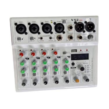 Imagem de Mesa de Som 7 Canais Interface Áudio Mixer Profissional USB - Império 