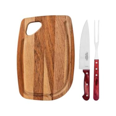 Imagem de Kit para Churrasco 3 Peças Tramontina Vermelho