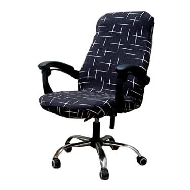 Imagem de Newmind Capa para cadeira de escritório de computador, capa giratória para cadeira de escritório, borda elástica de ajuste macio para cadeira giratória de mesa, antipoeira, removível, lavável - estilo meteoro