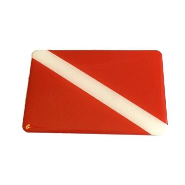 Imagem de Adesivo resinado da bandeira de mergulho 9x6 cm