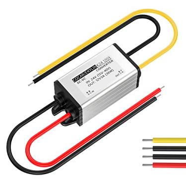 Imagem de DC 24 V para 12 V Conversor redutor regulador 3 A 36 W Adaptador de fonte de alimentação para automóveis, caminhões, veículos, barcos, etc. (Aceita Entradas DC15 – 40 V)