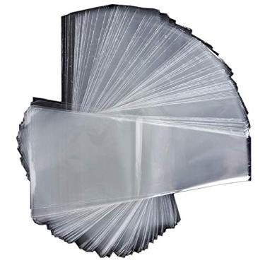 Imagem de 200 sacos de plástico transparentes para buquê de flores com manga de buquê transparente Bolsas de celofane para embalagem de rosa Altura 45 cm Largura superior 23 cm Largura inferior 8 cm