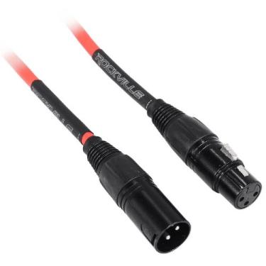 Imagem de Rockville Cabo de microfone RCXFM6P-R vermelho de 1,8 m para macho REAN XLR 100% cobre