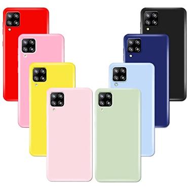 Imagem de (Pacote com 8) para Samsung Galaxy A42 5G, capa de telefone à prova de choque de gel de silicone macio para Samsung A42 5G, vermelho, rosa claro, amarelo, rosa escuro, verde, roxo, azul, preto