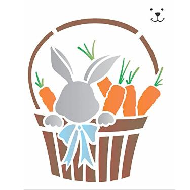 Imagem de Stencil de Acetato para Pintura OPA Simples 20 x 25 cm - 1908 Cesta Coelho