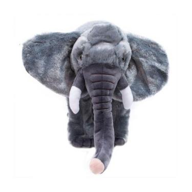 Imagem de Elefante Cinza Realista 15cm - Pelúcia Enfeite - Fofy Toys