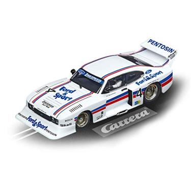 Imagem de Carrera 30926 Ford Capri Zakspeed Turbo Lili Reisenbichler n 4 escala 1:32 Carro de corrida digital para pistas de corrida Carrera Digital Slot Car, branco, azul, vermelho