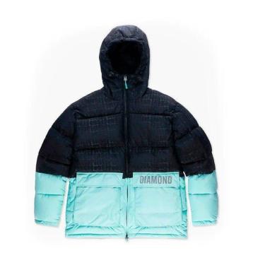 Imagem de Jaqueta Puffer Bobojaco Diamond Supply O5 Com Capuz - Preto/Verde-Masculino