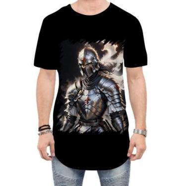 Imagem de Camiseta Longline Cavaleiro Templário Cruzadas Paladino 3 - Kasubeck S