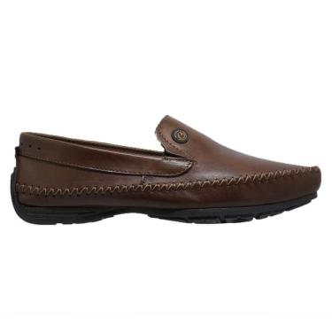 Imagem de Mocassim Masculino Pegada Sapatilha Marrom Elástico Conforto