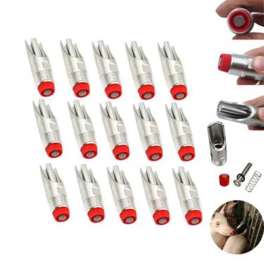 Imagem de 15 Bebedouro Suíno Porco Chupeta Adulto 7 cm Aço Inox - GF