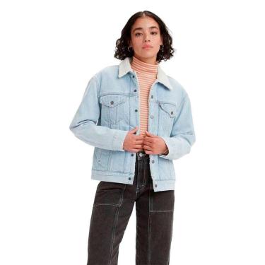 Imagem de Jaqueta Levi's Ex-Boyfriend Sherpa Trucker Feminina - JEANS CLARO - GG-Feminino