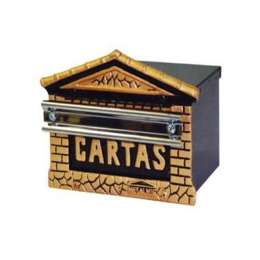 Imagem de Caixa Correio Cartas Francesa Detras Para Grade 15x21x12cm - Metal Mig