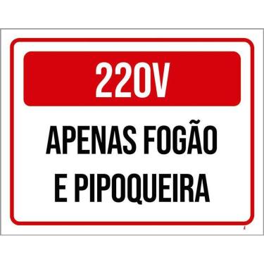 Imagem de Placa Sinalização 220X Apenas Fogão Pipoqueira 36X46