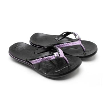 Imagem de Chinelo Casual Estiloso Com Detalhe Colorido Anatômico - Alcalay, Pret