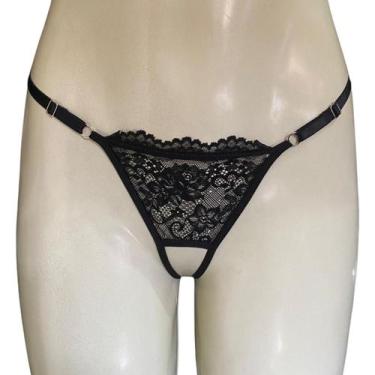 Imagem de Calcinha Sexy Aberta Namoradeira Renda Feminina Sensual com abertura M
